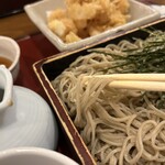 水府そば　大和屋 - かき揚げ天ざる…税込1300円