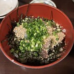 こつこつ庵 - 大分県ですが琉球丼　甘辛いタレをかけて頂きます。