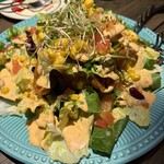 アメリカン＆メキシカンダイニング レポス - トスターダスサラダ　さくさくのシェルが美味しい