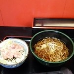 駅そば - ネギトロ丼セット(そば)