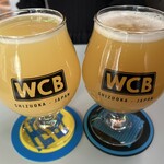 WCB The Room - Freestyle Fes 2026、左: MilkshakeIPA pint2020円、右: Hazy DIPA w/spice pint1810円、価格は以下内税表記