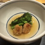 とり やまもと - 菜の花＆こごみ＆ぼんじり、土佐酢掛