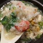 バーミヤン - 料理写真:本ずわい蟹あんかけ土鍋チャーハン