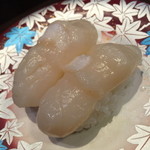 元祖寿司 - ほたて（１２５円＋税）２０１５年１月