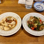シルクバレル - 海鮮麻婆＆回鍋肉のセット。小サイズが２つ