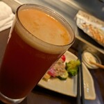 鉄板二百℃ - 久しぶりにレットアイを飲んだトマトジュースが沈んでて(*^^*)！。