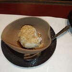 割烹 清風 - デザート（黒糖のアイスクリーム）