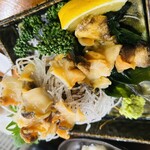 おどる魚 - つぶ貝刺身ψ(｀∇´)ψ