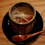 鮨 たかはし - 金目鯛の鱗焼きの茶碗蒸し