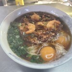 桃中軒 - 料理写真:玉子入りかき揚げそば（玉子は失敗したから2個！）