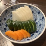 金町製麺 - 自家製ぬか漬け盛り