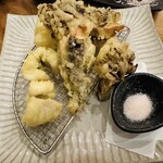 ろばた 旬菜 ねぶ家 - 舞茸と鱧の天ぷら
