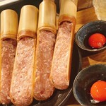 七輪焼鳥 一鳥 - 月見つくね