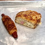 MORETHAN BAKERY - 白菜のクリーム煮とスモークベーコンのクロックムッシュ とチョリソードッグ