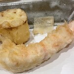 天ぷら 和 - 海老　ネギ