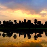 森森舎 - アンコールワットの朝焼け　5時ごろです
