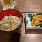 赤羽 魚一 - 本日の肴、青木製麺のきしめん