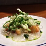 Hachihare - ヒラメとプンタレッラのカルパッチョ