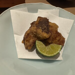 割天 山かべ - ふぐの唐揚げ