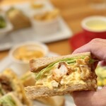 エスニークス - エビフライとタルタルのサンドイッチランチ（1,250円）