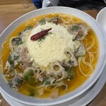 はらっぱ - 豚蓮根大葉のペペロンチーノ生麺普通サイズ