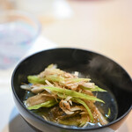 うを徳 - "葉牛蒡（うまふゞきのは）"の高湯（すましゞる）