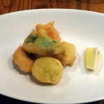 ラ･マンチーナ - 鱈白子と大仁田ネギのフリット