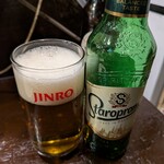 粉ひで - 輸入ビール2本目で〆。