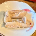 うなぎや せきの - 肝吸いの中に入っていた内臓付きの肝。デッカイいので取り出してから撮影しました