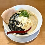 麺堂 稲葉 - とりそば黒　大盛り