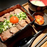 炭火焼肉 莉松苑 - ランチネギ塩タン重