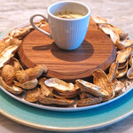 LIAISON - ランチコース 9680円 の北海道産帆立入り埼玉の深谷葱のスープ