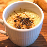 LIAISON - ランチコース 9680円 の北海道産帆立入り埼玉の深谷葱のスープ