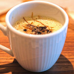 LIAISON - ランチコース 9680円 の北海道産帆立入り埼玉の深谷葱のスープ