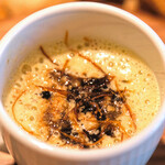 LIAISON - ランチコース 9680円 の北海道産帆立入り埼玉の深谷葱のスープ