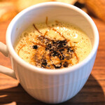 LIAISON - ランチコース 9680円 の北海道産帆立入り埼玉の深谷葱のスープ