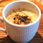 LIAISON - ランチコース 9680円 の北海道産帆立入り埼玉の深谷葱のスープ