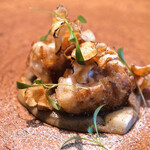 LIAISON - ランチコース 9680円 の北海道産白子のムニエル 菊芋のピューレ 北海道産のユリ根