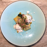 LIAISON - ランチコース 9680円 の富山のひみ寒ぶり 大根のクリーム 柑橘のピューレ