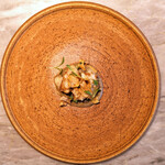 LIAISON - ランチコース 9680円 の北海道産白子のムニエル 菊芋のピューレ 北海道産のユリ根