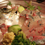 郷土料理仲むら - 新鮮！地鯵のお造りです