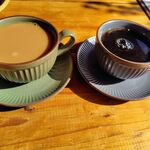 KINGPIN CAFE - ホットカフェオレ・ホットコーヒー：自家製ドリンクセット