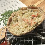 日本料理うしお - 鉢肴　甲羅焼き 炭火の香りと共に