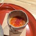 日本料理うしお - 酒粕クレームブリュレ