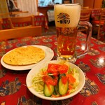 リトルスパイス - サラダとサービスのパパド