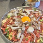 韓国料理ポチャ クァンジャン市場 - 生タコのユッケ