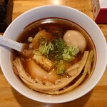 川の先の上 - らーめん醤油 1,150円 ＋味たま 150円