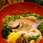 郷土料理 五志喜 - 天然鯛の鯛そうめんです！