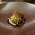 Il Lato - カリッと片面焼いた白子に芋系のペースト？と赤ワインソース、自分的には本日のスペチャリテ