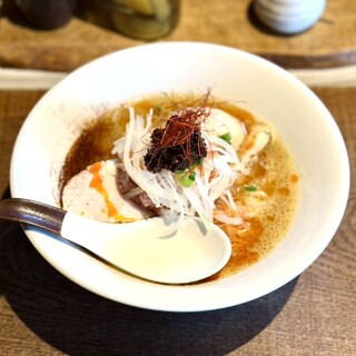 つくばらーめん 鬼者語 - 料理写真:【限定】濃厚辣油　味玉